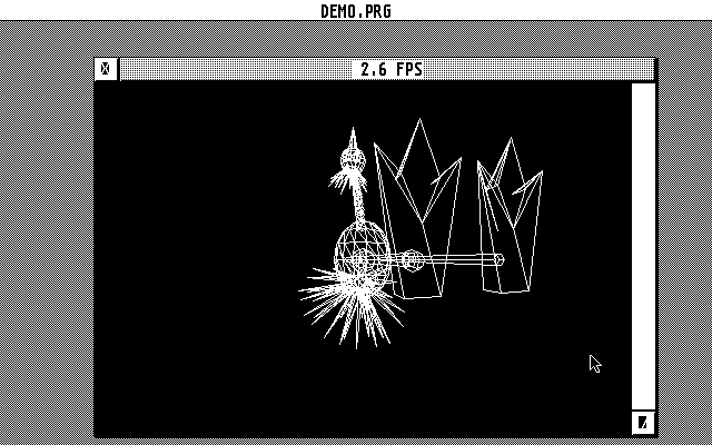 Test Program for C Version of 3D Renderer atari screenshot